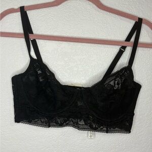 Free People Intimately free Black Lace Bralette 34DD